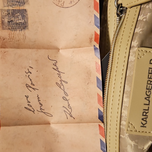 Karl Lagerfeld Blue Quilted Chain Shoulder Bag - Picture 8 of 9